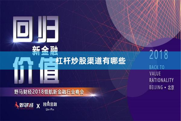 杠杆炒股渠道有哪些